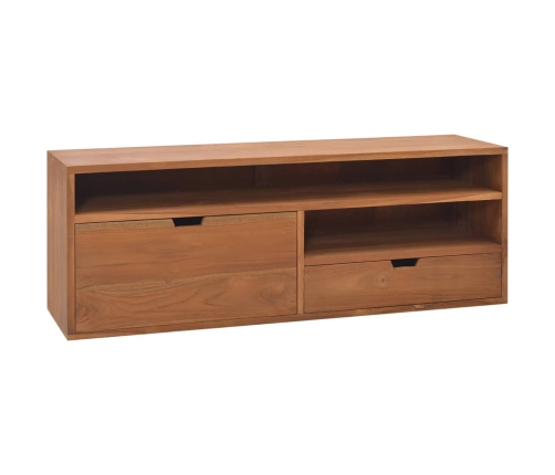 vidaXL Mueble de TV madera maciza de teca 110x30x40 cm