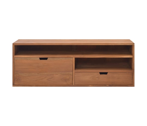 vidaXL Mueble de TV madera maciza de teca 110x30x40 cm