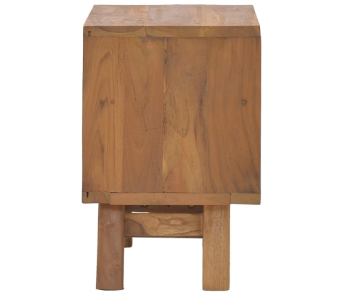 Mesita de noche de madera maciza de teca 40x30x45 cm