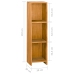 Estantería librería de madera maciza de teca 30x30x110 cm