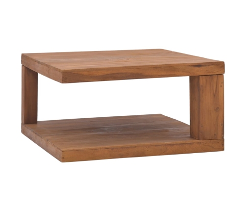 vidaXL Mesa de centro madera maciza de teca 65x65x33 cm