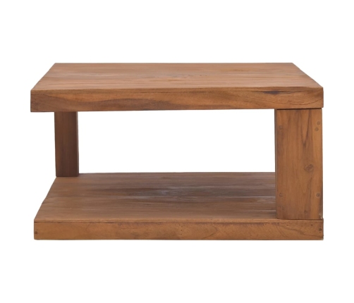 vidaXL Mesa de centro madera maciza de teca 65x65x33 cm