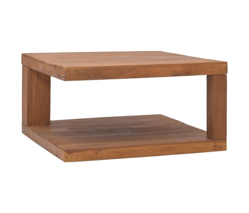 vidaXL Mesa de centro madera maciza de teca 65x65x33 cm