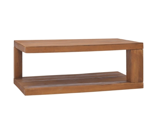 Mesa de centro de madera maciza de teca 90x50x35 cm