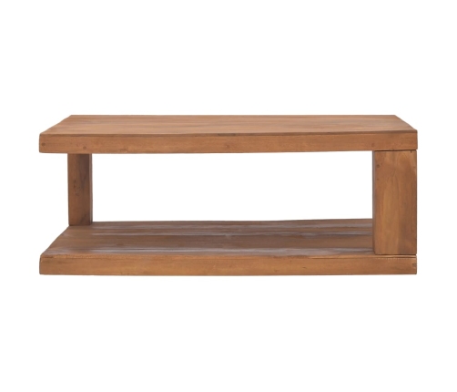 Mesa de centro de madera maciza de teca 90x50x35 cm