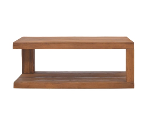 Mesa de centro de madera maciza de teca 90x50x35 cm