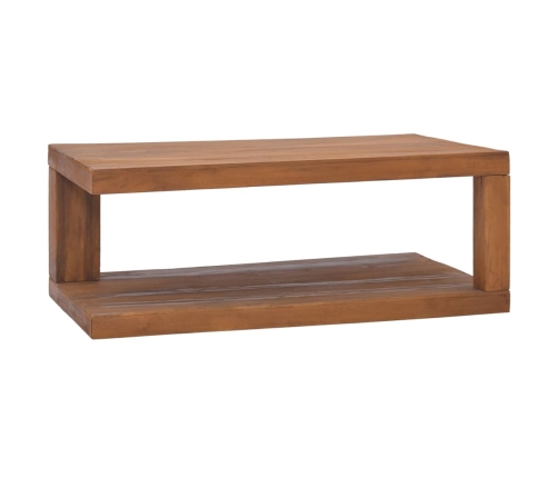 Mesa de centro de madera maciza de teca 90x50x35 cm