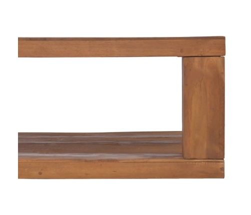 Mesa de centro de madera maciza de teca 90x50x35 cm