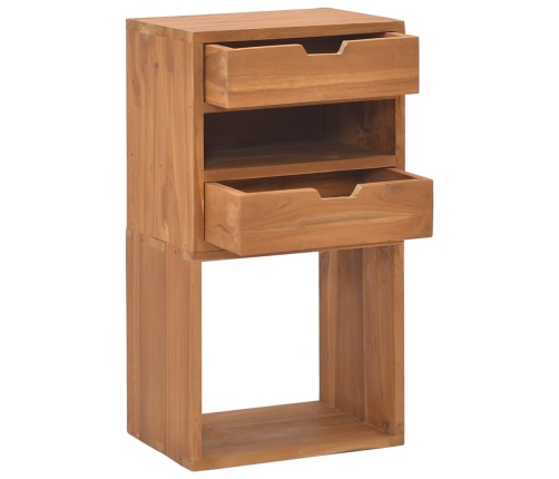 Mueble de almacenaje madera maciza de teca 40x30x76 cm