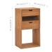 Mueble de almacenaje madera maciza de teca 40x30x76 cm