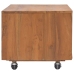 Mueble de TV con ruedas madera maciza de teca 80x50x42 cm