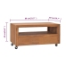 Mueble de TV con ruedas madera maciza de teca 80x50x42 cm