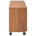 Mueble para TV con ruedas madera maciza de teca 110x30x40 cm