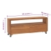 vidaXL Mueble para TV con ruedas madera maciza de teca 110x30x40 cm