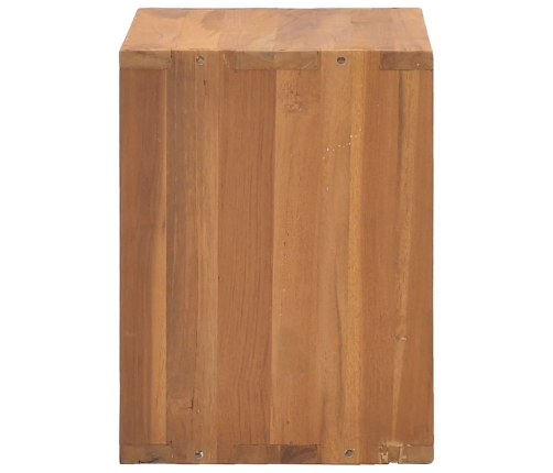 Mesita de noche de madera maciza de teca 40x30x40 cm