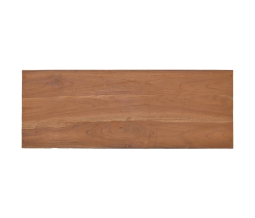 Mesa consola de madera maciza de teca 80x30x80 cm