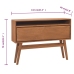 Mesa consola de madera maciza de teca 110x30x79 cm