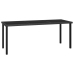 Conjunto de comedor de jardín 7 piezas ratán sintético negro