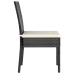 Conjunto de comedor de jardín 7 piezas ratán sintético negro