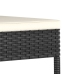 Conjunto de comedor de jardín 7 piezas ratán sintético negro