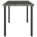Juego de comedor para jardín 9 piezas ratán sintético gris
