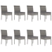Juego de comedor para jardín 9 piezas ratán sintético gris