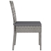 Juego de comedor para jardín 9 piezas ratán sintético gris