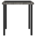 Juego de comedor para jardín 3 piezas ratán sintético gris