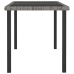 Juego de comedor para jardín 5 piezas ratán sintético gris