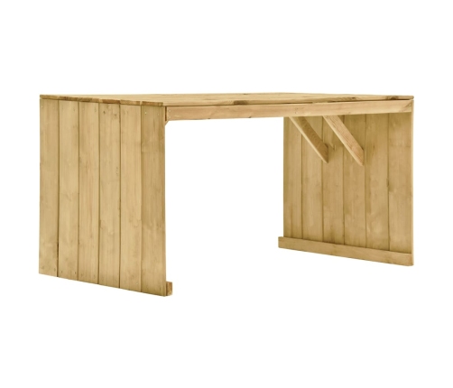 Comedor de jardín 7 pzas con cojines madera de pino impregnada