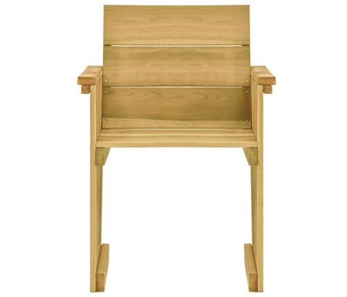Comedor de jardín 7 pzas con cojines madera de pino impregnada