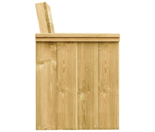 Comedor de jardín 7 pzas con cojines madera de pino impregnada
