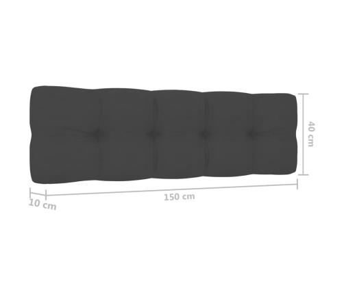 Set muebles de jardín y cojines 3 pzas madera pino impregnada