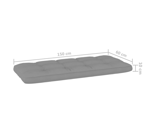 Set de muebles de jardín y cojines 2 pzas madera pino impregnada
