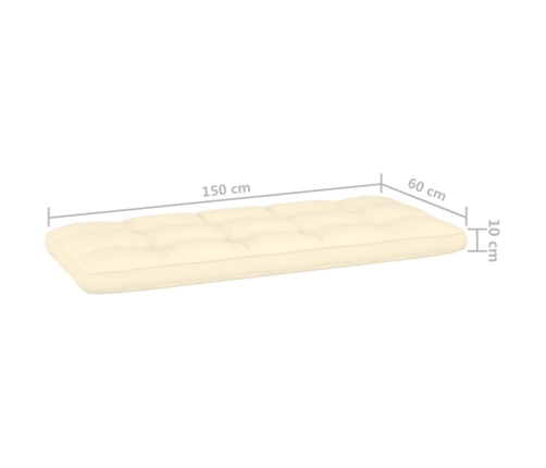 Set muebles de jardín y cojines 4 pzas madera pino impregnada