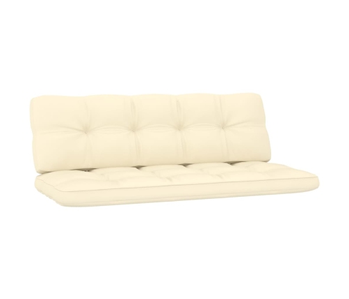 Set muebles de jardín y cojines 4 pzas madera pino impregnada