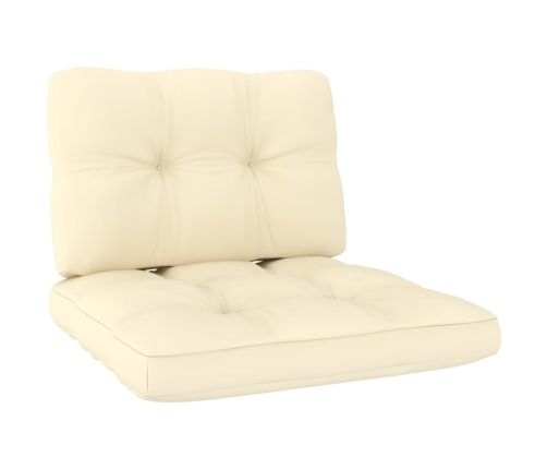 Set muebles de jardín y cojines 4 pzas madera pino impregnada