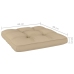 Set muebles de jardín y cojines 3 pzas madera pino impregnada