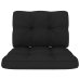 Set muebles de jardín y cojines 3 pzas madera pino impregnada