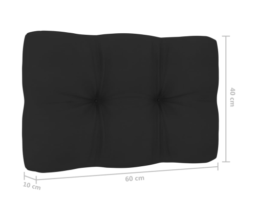 Set muebles de jardín y cojines 3 pzas madera pino impregnada