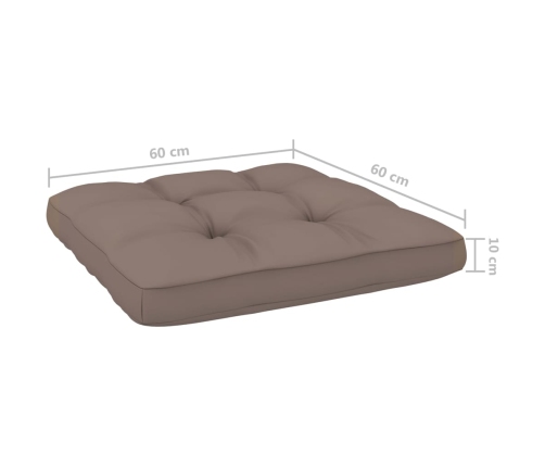 Set muebles de jardín y cojines 3 pzas madera pino impregnada