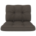 Set muebles de jardín y cojines 3 pzas madera pino impregnada