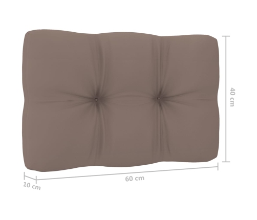 Set muebles de jardín y cojines 3 pzas madera pino impregnada