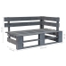 Sofá de palets 2 plazas cojines gris madera de pino impregnada