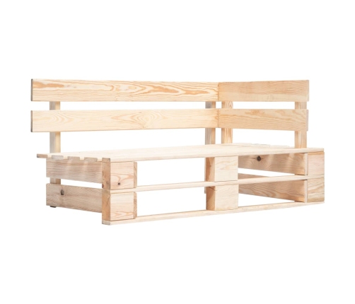 Sofá de palets 2 plazas cojines madera de pino impregnada