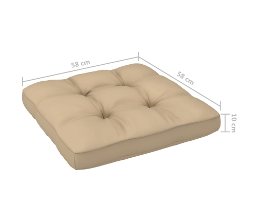 Muebles de palets 4 pzas y cojines madera pino impregnada