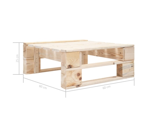 Muebles de palets 6 pzas y cojines madera pino impregnada
