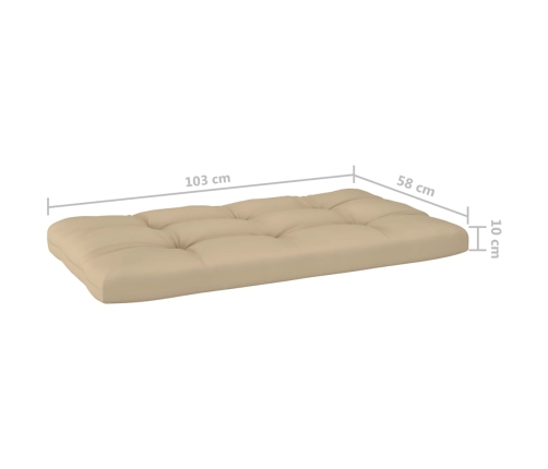 Muebles de palets 6 pzas y cojines madera pino impregnada