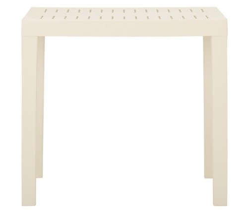 Mesa de jardín de plástico blanca 79x65x72 cm