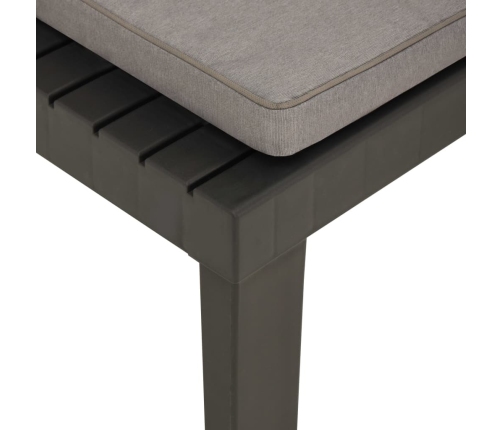 Silla de jardín con cojín plástico gris